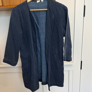 Eileen fisher Navy Blue Open Front Cardigan jacket xs
